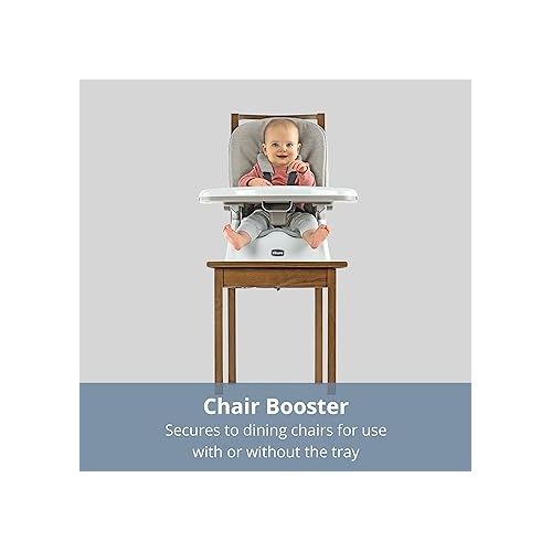 치코 Chicco Stack® Hi-Lo 6-in-1 Multi-Use Convertible High Chair, Reclining High Chair for Babies and Toddlers Easy-Clean Baby High Chair Booster Toddler Seat Combo | Sand/Beige