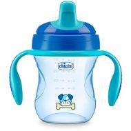 Chicco 7oz. Semi-Soft Trainer with Bite-Resistant Spout and Spill-Free Lid | Removable, Non-Slip Handles | Top-Rack Dishwasher Safe | Easy to Hold Ergonomic Indents | Blue| 6+ months