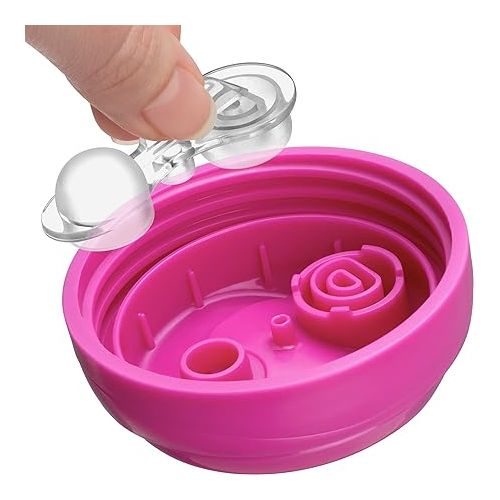 치코 Chicco 7oz. Semi-Soft Trainer with Bite-Resistant Spout and Spill-Free Lid | Removable, Non-Slip Handles | Top-Rack Dishwasher Safe | Easy to Hold Ergonomic Indents | Pink| 6+ Months