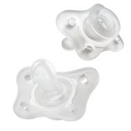 Chicco PhysioForma 100% Soft Silicone Mini One Piece Pacifier for Babies aged 0-2 months | BPA & Latex Free | Reusable Sterilizing Case | Clear, 2pk