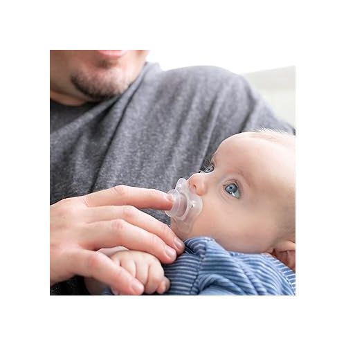 치코 Chicco PhysioForma 100% Soft Silicone Mini One Piece Pacifier for Babies aged 0-2 months | BPA & Latex Free | Reusable Sterilizing Case | Clear, 2pk
