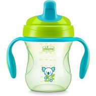 Chicco 7oz. Semi-Soft Trainer with Bite-Resistant Spout and Spill-Free Lid | Removable, Non-Slip Handles | Top-Rack Dishwasher Safe | Easy to Hold Ergonomic Indents | Green| 6+ Months