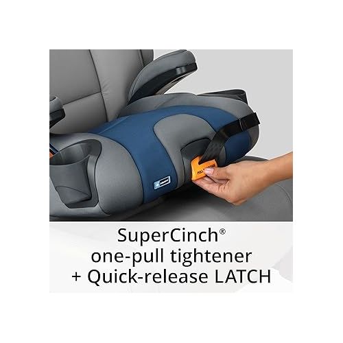 치코 Chicco KidFit Adapt Plus 2-in-1 Belt-Positioning Booster Car Seat, Backless and High Back Booster Seat, for Children Aged 4 Years and up and 40-100 lbs. | Ember/Black