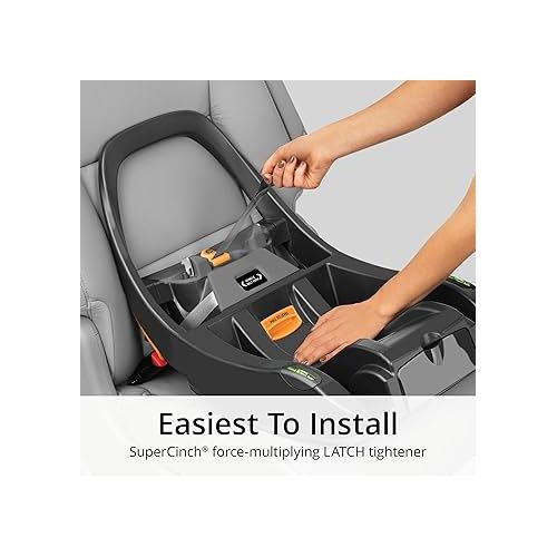 치코 Chicco KeyFit 35 Infant Car Seat and Base, Rear-Facing Seat for Infants 4-35 lbs, Includes Infant Head and Body Support, Compatible with Chicco Strollers, Baby Travel Gear | Onyx/Black