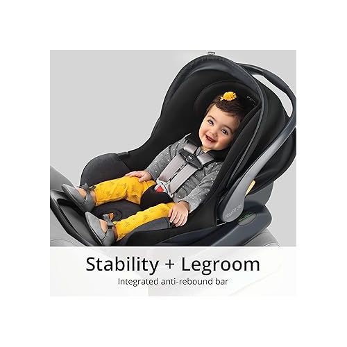 치코 Chicco KeyFit 35 Infant Car Seat and Base, Rear-Facing Seat for Infants 4-35 lbs, Includes Infant Head and Body Support, Compatible with Chicco Strollers, Baby Travel Gear | Onyx/Black