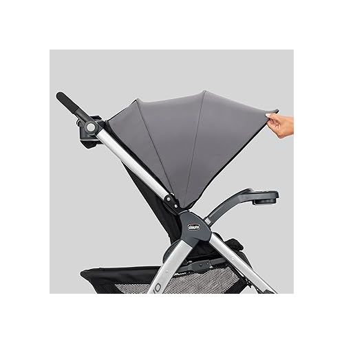 치코 Chicco Bravo 3-in-1 Trio Travel System, Bravo Quick-Fold Stroller with KeyFit 30 Infant Car Seat and base, Car Seat and Stroller Combo | Calla/Grey