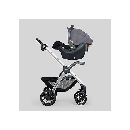 치코 Chicco Bravo 3-in-1 Trio Travel System, Bravo Quick-Fold Stroller with KeyFit 30 Infant Car Seat and base, Car Seat and Stroller Combo | Calla/Grey