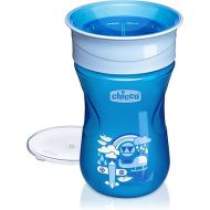 Chicco 360° Spoutless Rim-Trainer with Removable Transparent Membrane | Spill-Resistant | Top-Rack Dishwasher Safe | Open-Cup Training | Easy to Hold with Ergonomic Indents | Blue | 9+ Months