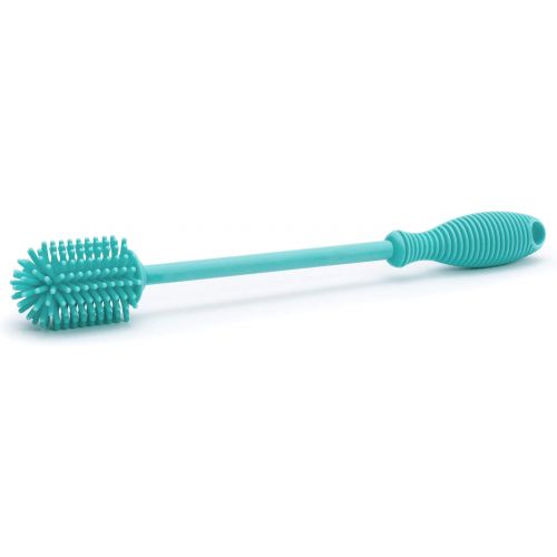 치코 Chicco 9.5” Silicone Bottle Brush with Food-Grade Silicone Bristles | Dishwasher & Sterilizer Safe | Non-Slip, Comfort Grip Handle | Hangs for Drying & Storage | Teal