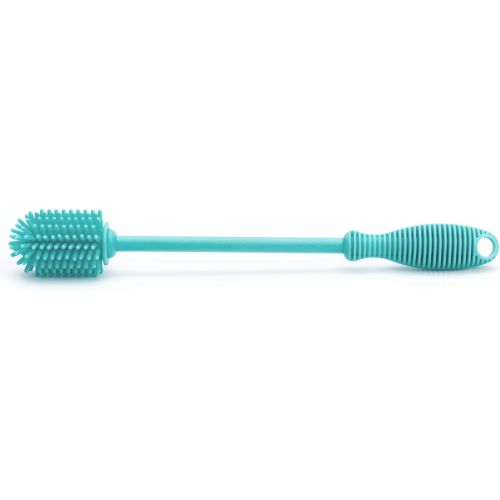 치코 Chicco 9.5” Silicone Bottle Brush with Food-Grade Silicone Bristles | Dishwasher & Sterilizer Safe | Non-Slip, Comfort Grip Handle | Hangs for Drying & Storage | Teal