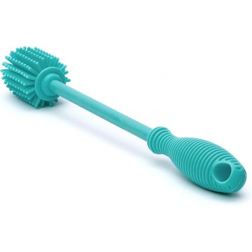 치코 Chicco 9.5” Silicone Bottle Brush with Food-Grade Silicone Bristles | Dishwasher & Sterilizer Safe | Non-Slip, Comfort Grip Handle | Hangs for Drying & Storage | Teal