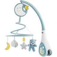 Chicco Next2Dreams Baby Mobile with Music Box for Cot and Bed - 3 in 1 Baby Mobile Compatible with Next2Me Cot, with Sound Effects, Soft Night Light Projector and Classical Music - 0+ Months, Blue