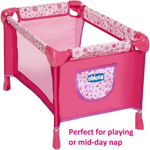 치코 [아마존베스트]Baby Doll Playard Converts to Baby Doll Playmat, Baby Playpen with Mobile Included, Forup To 18 Baby Dolls, Perfect Gift for Girls 3 Year Old & Up