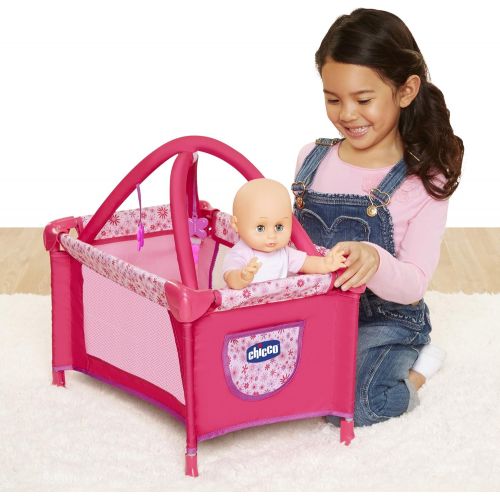 치코 [아마존베스트]Baby Doll Playard Converts to Baby Doll Playmat, Baby Playpen with Mobile Included, Forup To 18 Baby Dolls, Perfect Gift for Girls 3 Year Old & Up