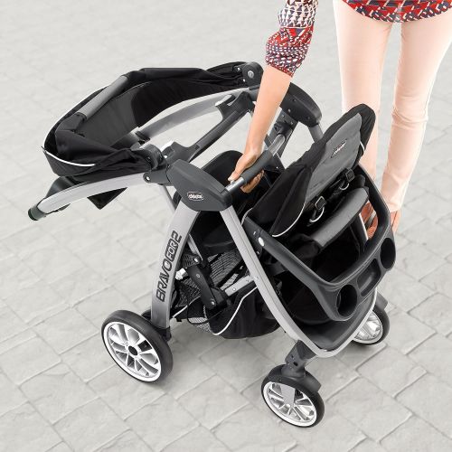 치코 [아마존베스트]Chicco BravoFor2 Standing/Sitting Double Stroller, Iron