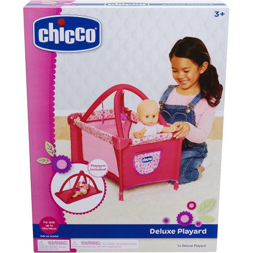 치코 Chicco Baby Doll Playard Converts to Baby Doll Playmat, Baby Playpen with Mobile Included, Forup To 18 Baby Dolls, Perfect Gift for Girls 3 Year Old & Up