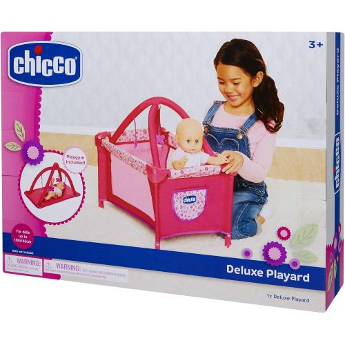 치코 Chicco Baby Doll Playard Converts to Baby Doll Playmat, Baby Playpen with Mobile Included, Forup To 18 Baby Dolls, Perfect Gift for Girls 3 Year Old & Up