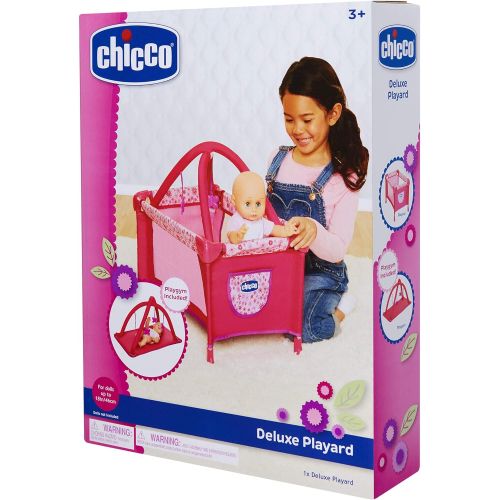 치코 Chicco Baby Doll Playard Converts to Baby Doll Playmat, Baby Playpen with Mobile Included, Forup To 18 Baby Dolls, Perfect Gift for Girls 3 Year Old & Up