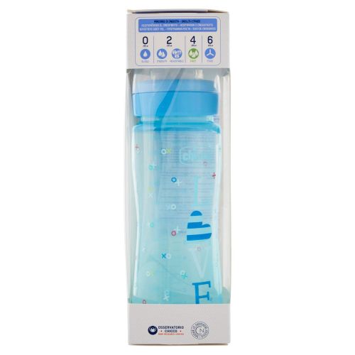 치코 Chicco Silicone Baby Bottle, Fast Flow, 330 mL blue