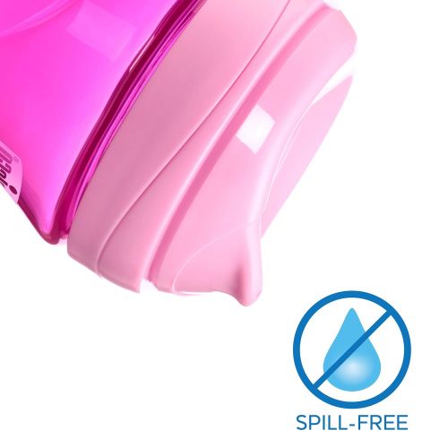 치코 Chicco Rim Spout Trainer Spill Free Bite Poof Rim Baby Sippy Cup, 9 Months+, Pink/Purple, 9 Ounce (Pack of 2) (00007062100070)