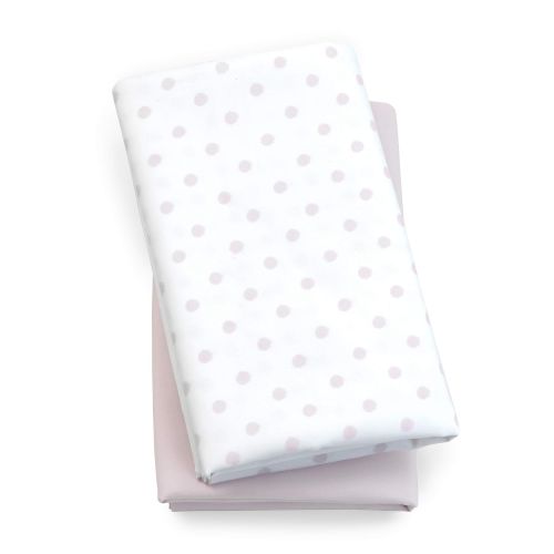 치코 Chicco Lullaby Playard Sheets 2 Piece Set, Pink Dot