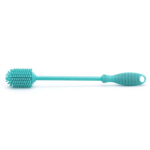 치코 Chicco Silicone Bottle Brush 9.5 Long, BPA-Free, Comfort Grip Handle, Dishwasher & Sterilizer Safe - Teal