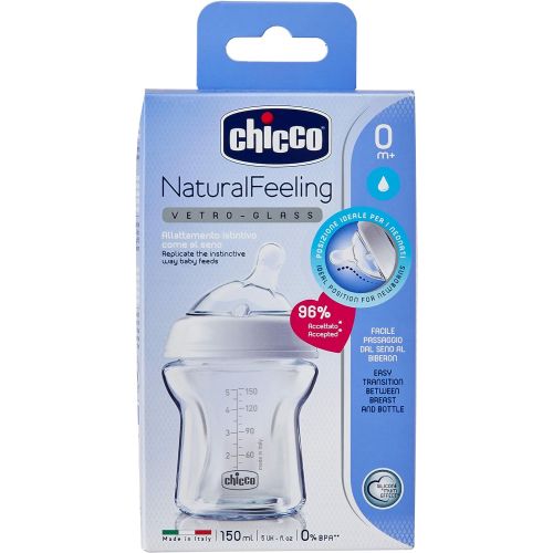 치코 Chicco Natural Feeling Bottle Glass 0Mesi + 150ml