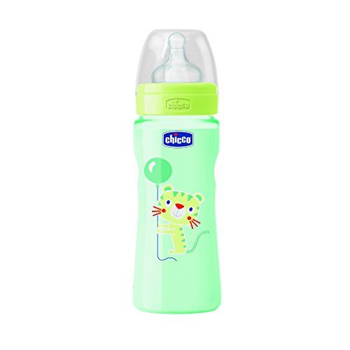 치코 Chicco Baby Bottle Wellbeing Polypropylene With Teat-Rubber Color Green 330ml