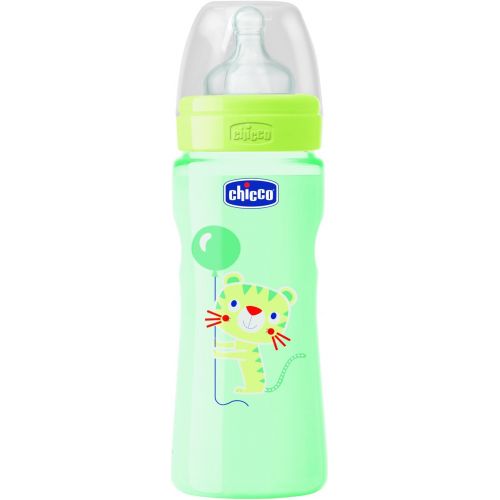치코 Chicco Baby Bottle Wellbeing Polypropylene With Teat-Rubber Color Green 330ml