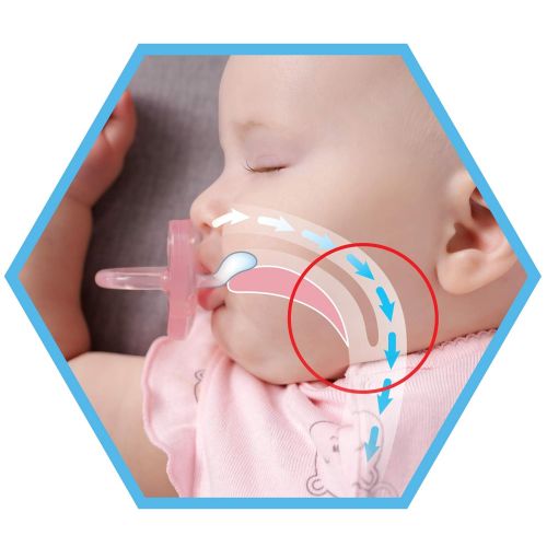 치코 Chicco PhysioForma Light Day & Night including Glow In Dark Pacifier for Babies 6-16m, Blue, Orthodontic Nipple, BPA-Free, 2-count In Sterilizing Case