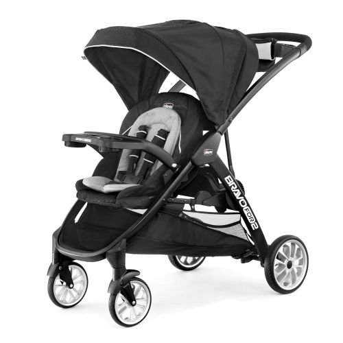 치코 Chicco Chicco BravoFor2 LE Standing/Sitting Double Stroller - Crux, Black , 45.7x23.3x42.8 Inch (Pack of 1)