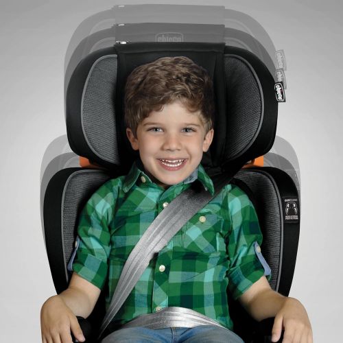 치코 Chicco KidFit Zip Plus 2-in-1 Belt Positioning Booster Car Seat - Taurus Black/Grey