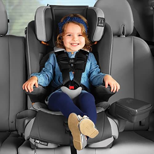 치코 Chicco MyFit Zip Air 2-in-1 Harness + Booster Car Seat for Toddlers and Big Kids, 5-Point Harness, Belt-Positioning Booster, Zip-and-Wash Fabrics, 3D AirMesh for Breathability, Q C