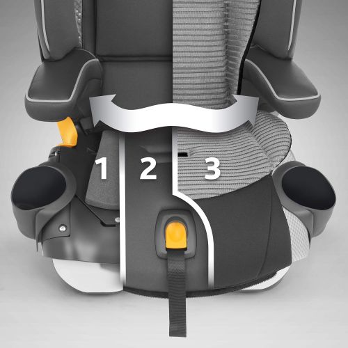 치코 Chicco MyFit Zip Air 2-in-1 Harness + Booster Car Seat for Toddlers and Big Kids, 5-Point Harness, Belt-Positioning Booster, Zip-and-Wash Fabrics, 3D AirMesh for Breathability, Q C