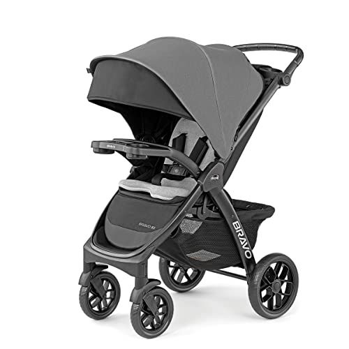 치코 Chicco Bravo LE ClearTex Quick-Fold Stroller - Pewter Grey