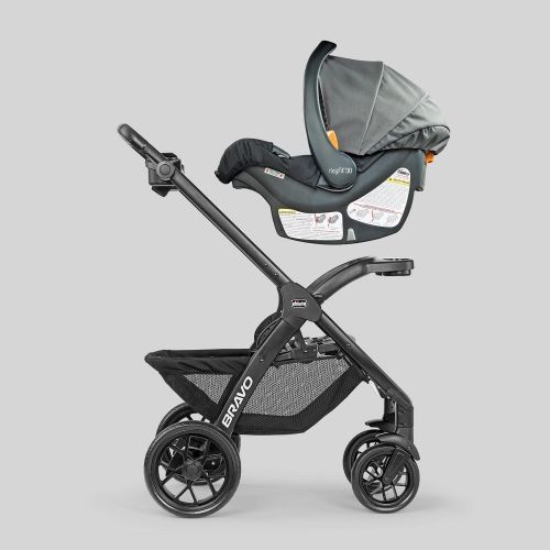 치코 Chicco Bravo LE ClearTex Quick-Fold Stroller - Pewter Grey