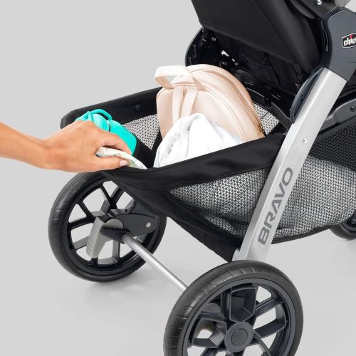 치코 Chicco Bravo LE ClearTex Quick-Fold Stroller - Pewter Grey