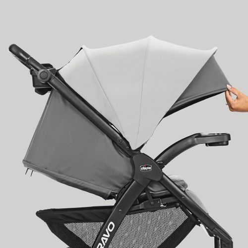 치코 Chicco Bravo LE ClearTex Quick-Fold Stroller - Pewter Grey