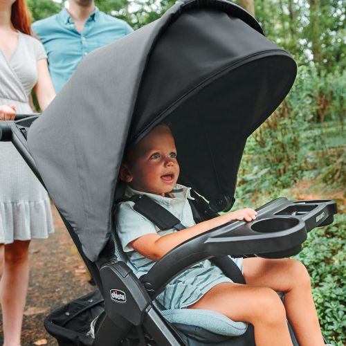 치코 Chicco Bravo LE ClearTex Quick-Fold Stroller - Pewter Grey