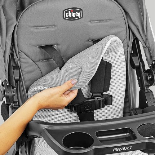 치코 Chicco Bravo LE ClearTex Quick-Fold Stroller - Pewter Grey