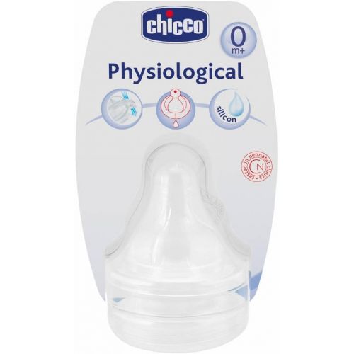 치코 Chicco Pack of 2 Physiological Normal Flow Silicone Teats