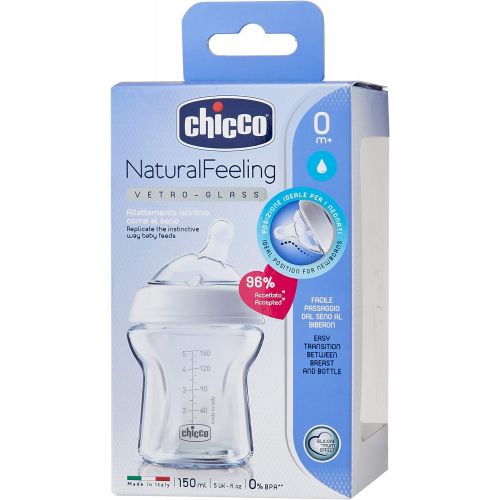 치코 Chicco Natural Feeling Bottle Glass 0Mesi + 150ml