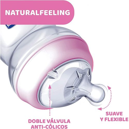 치코 Natural Feeling Chicco Baby Bottle 250ml 2Mesi + Bimba