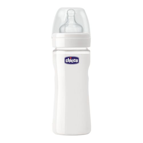 치코 Chicco- Baby Nature Glass Silicon Feeding Bottle 240Ml