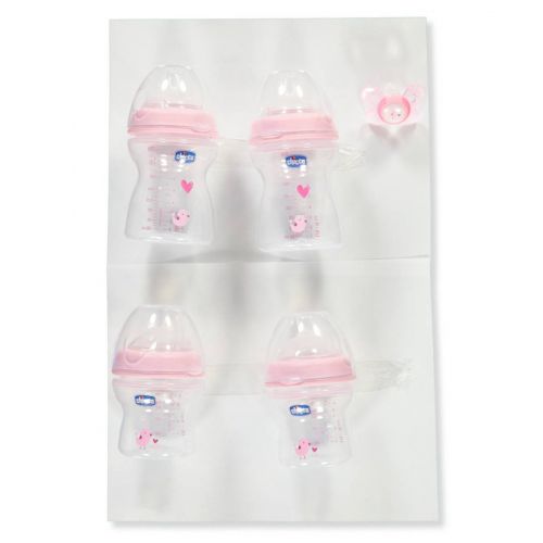 치코 Chicco NaturalFit Glass 2 Pack Slow Flow with Bonus Silicone Sleeve, 9 Ounce, 0 Months Plus