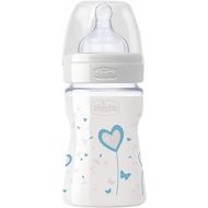 Chicco Feeding Bottle Well-Being and Glass Silicone Boy 150ml + 0Mesi