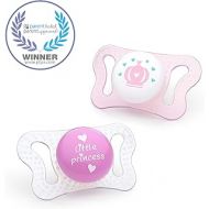 Chicco PhysioForma mi-cro Newborn Pacifier for Babies 0-2m, Pink, Orthodontic Nipple, BPA-Free, 2-Count in Sterilizing Case