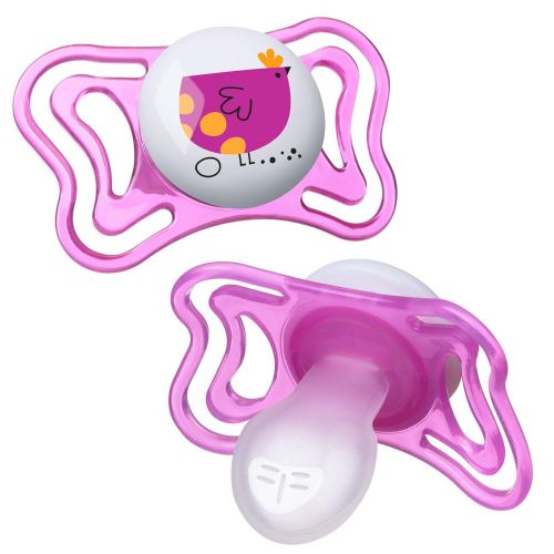 치코 Chicco PhysioForma Light Day & Night Including Glow in Dark Pacifier for Babies 16m+, Pink, Orthodontic Nipple, BPA-Free, 2-Count in Sterilizing Case