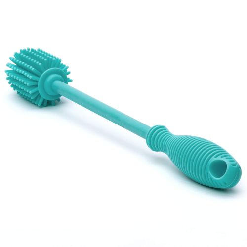 치코 Chicco Silicone Bottle Brush 9.5 Long, BPA-Free, Comfort Grip Handle, Dishwasher & Sterilizer Safe - Teal