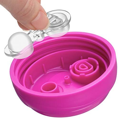 치코 Chicco Glow In The Dark Insulated Rim Spout Trainer Spill Free Baby Sippy Cup 9oz, Pink, 12m+ (1pk)